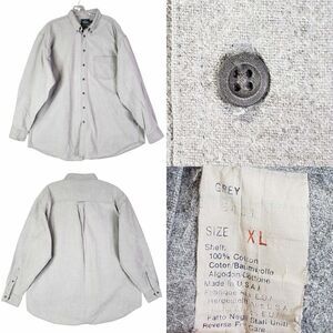 Woolrich Shirt Chamois Mens Size XL Long Sleeve Button Down Vintage Gray